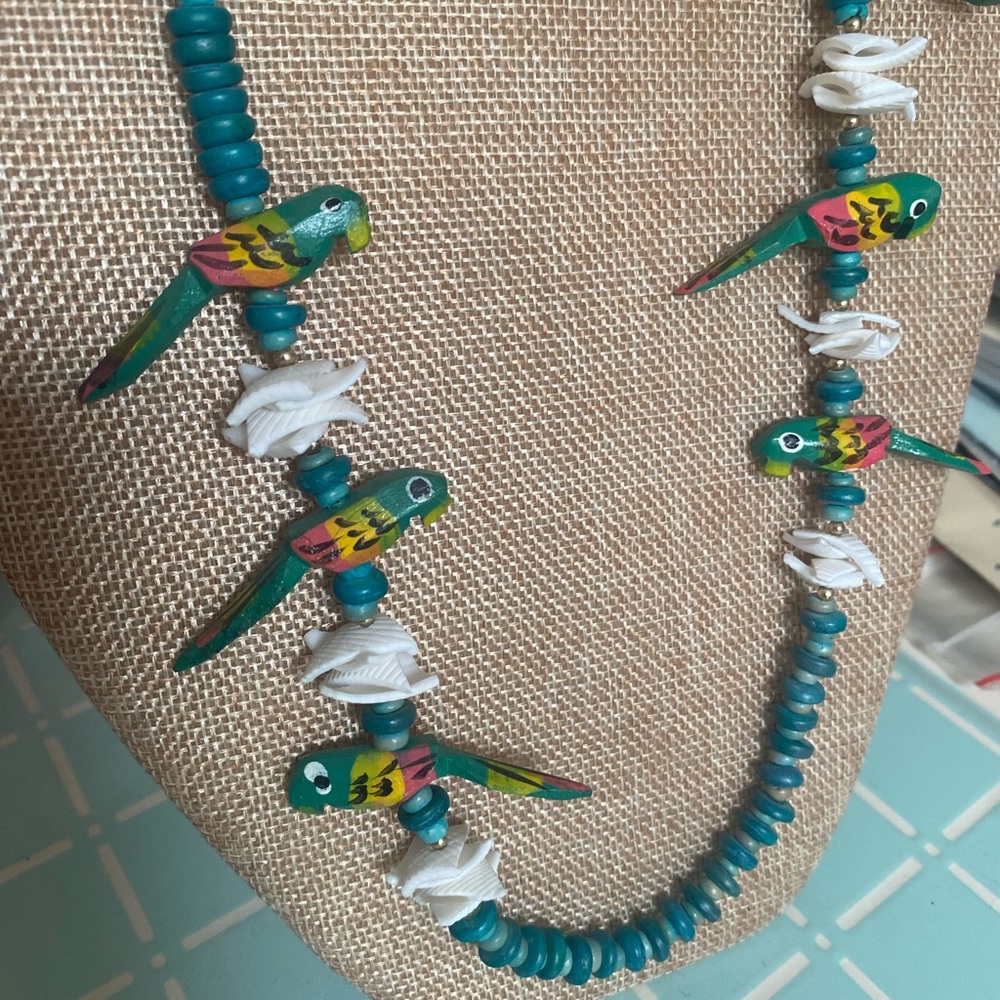 Unique Beaded Parrot Necklace